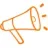 Pictogramme haut-parleur orange