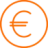 Pictogramme Euro orange
