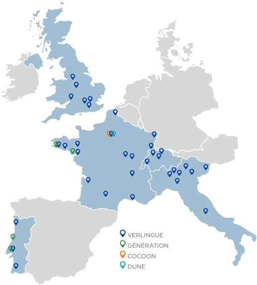 Carte des implantations Adelaïde